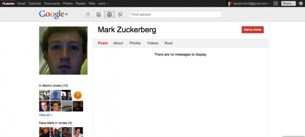 Mark Zuckerberg on google plus