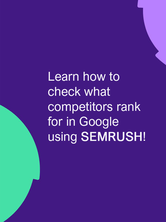 Find out what keywords your competitor is ranking on!